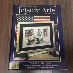 Leisure Arts August 1989 Cross Stitch Magazine